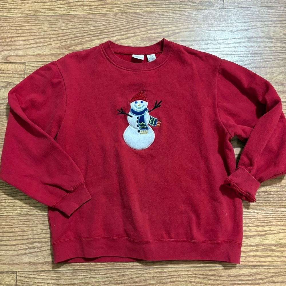 Vintage Snowman Sweatshirt Medium